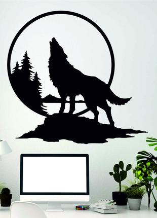 Декоративное настенное панно «волк на природе», декор на стену3 фото