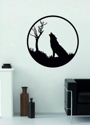 Декоративне настінне панно «вовк», декор на стіну3 фото