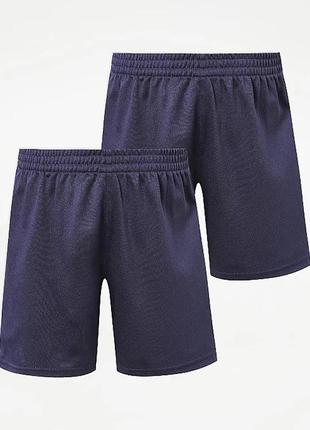 Шорты детские футбольные, спортивные george для мальчика эластичные, 1 штука, темно-синие, размер 110-116