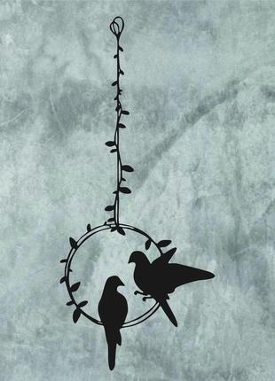 Декоративное настенное панно «две птички», декор на стену3 фото