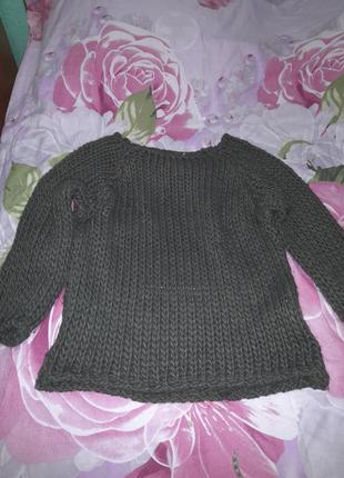 Женский свитер болотного цвета оверсайз