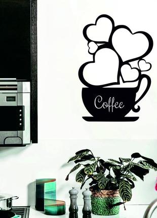 Декоративне настінне панно «чашка кава», декор на стіну3 фото