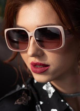 Женские солнечные очки брендовые модные большие бабочки в оправе1 фото