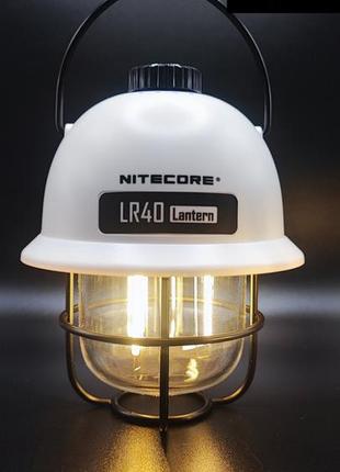 Nitecore lr40 2в1 - фонарь кемпинговый + power bank (usb type-c), белый3 фото