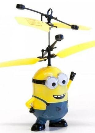 Іграшка літаючий міньйон, інтерактивна іграшка - вертоліт5 фото
