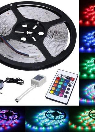 Світлодіодна стрічка led 3528 rgb комплект, світлодіодна гнучка стрічка, різнобарвна