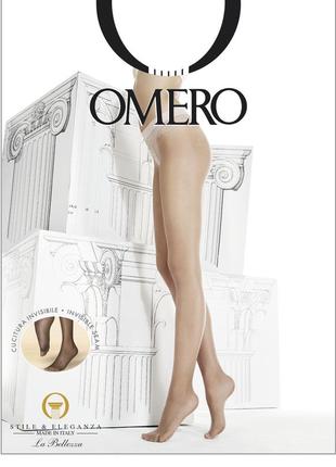 Летние тонкие колготки omero beauty 10 den, italy, размеры s, m, l, цвет натуральный