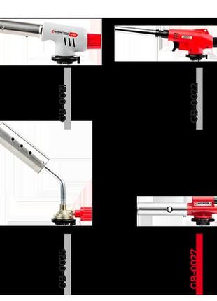 Горелка газовая, пьезозажигание, регулятор, цельнометаллический корпус. intertool gb-002710 фото