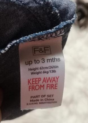 Тонкие джинсовые шорты на резинке на 0-3 месяца2 фото