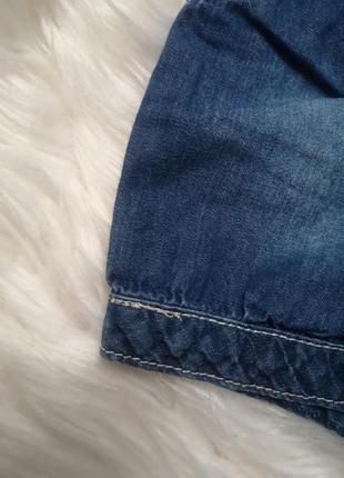 Тонкие джинсовые шорты на резинке на 0-3 месяца3 фото
