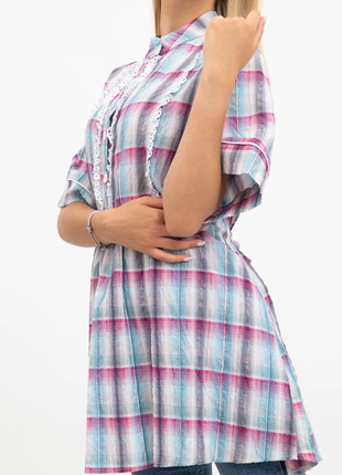 Рубашка туника клетка