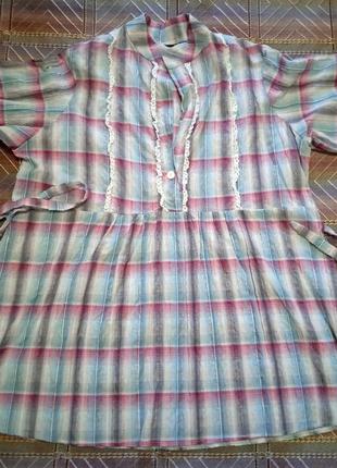 Рубашка туника клетка