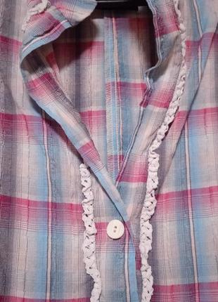 Рубашка туника клетка