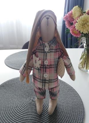 Текстильні іграшки кролики, мишки в стилі tilda