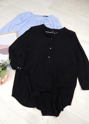 Легкая натуральная блуза рубашка h&amp;m вискоза свободного кроя оверсайз со складками объемная сток бренд2 фото