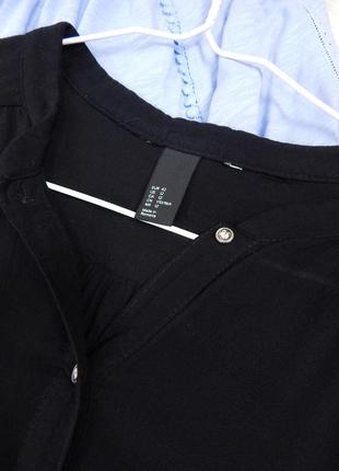 Легкая натуральная блуза рубашка h&amp;m вискоза свободного кроя оверсайз со складками объемная сток бренд4 фото