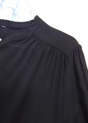 Легкая натуральная блуза рубашка h&amp;m вискоза свободного кроя оверсайз со складками объемная сток бренд5 фото