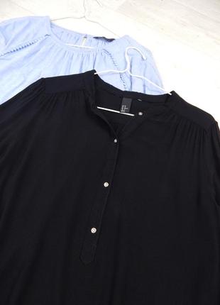 Легкая натуральная блуза рубашка h&amp;m вискоза свободного кроя оверсайз со складками объемная сток бренд3 фото