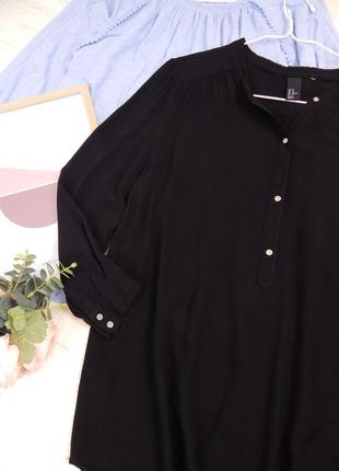 Легкая натуральная блуза рубашка h&amp;m вискоза свободного кроя оверсайз со складками объемная сток бренд7 фото