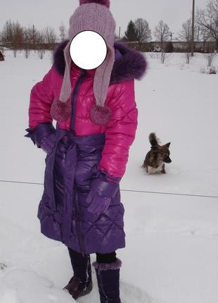 Зимнее пальто для девочки7 фото