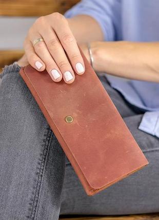 Кожа. ручная работа. кожаный коричневый женский кошелек, портмоне, клатч2 фото