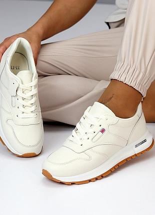 Кроссовки кеды на низкой подошве платформе бежевые рибоки reebok
