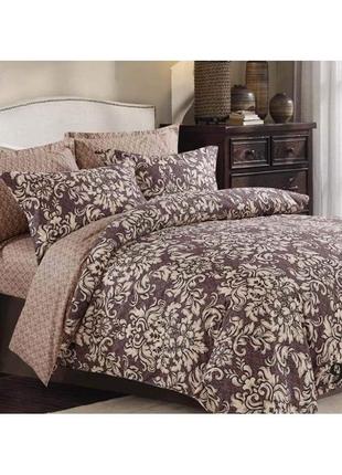 Роскошный хлопковый комплект постельного белья из бязи голд коричневый бежевый постель