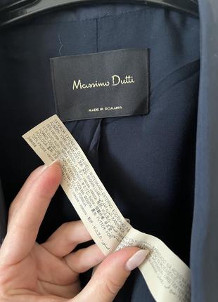 Темно-синій блейзер (жакет, піджак) від massimo dutti10 фото