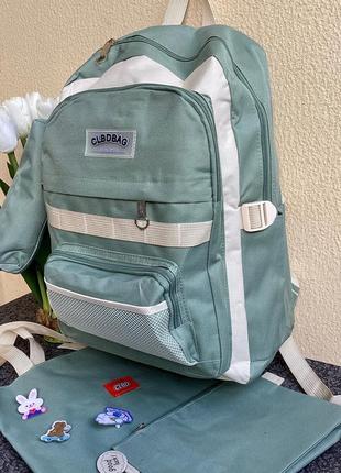 Рюкзак школьный, + сумка, +пень,+кошелек, +гарные украшения на застежке!2 фото