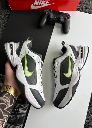 Мужские кроссовки nike air max monarch  iv white grey green