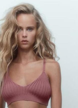 Топ, вязаный топ, в'язаний топ зара zara