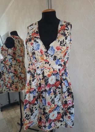 Коттоновое платье большого размера