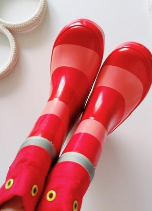 Утепленные резиновые сапоги со светоотражателями артикул: 16434