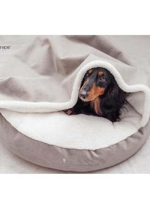Лежак для собак и котов lounge silver 60x60х9см2 фото