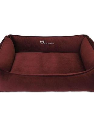 Лежак для собак и котов sweet dreams velour bordo xxs - 50x40x18см