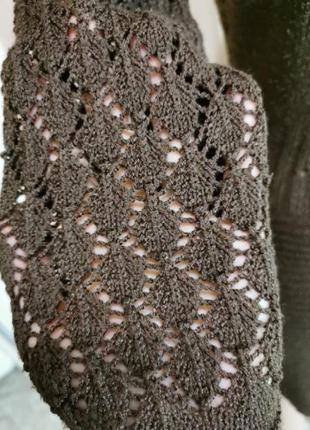 Платье вязаное шоколадного коричневого цвета италия7 фото