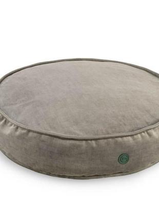 Круглый лежак-подушка для собак и котов memory foam island olive