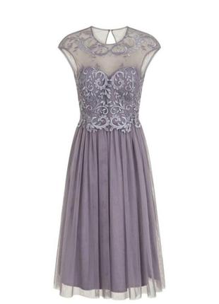 Терміново неймовірна вечірня/коктейльна сукня little mistress purple lace skater dress4 фото