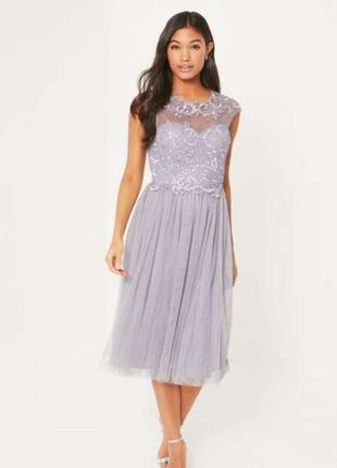 Срочно невероятное вечернее/коктейльное платье little mistress purple lace skater dress