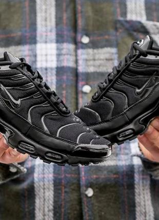 Мужские кроссовки nike air max plus tn+ all black 41-42-43-44-45