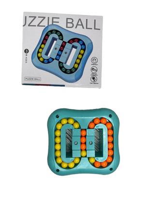 Логическая головоломка игрушка-антистресс puzzle ball бирюзовая с цветными шариками5 фото