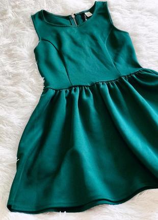 Изумрудное платье h&amp;m 9