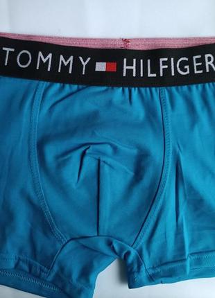 Модные мужские голубые трусы боксеры tommy hilfiger - трусы для парня