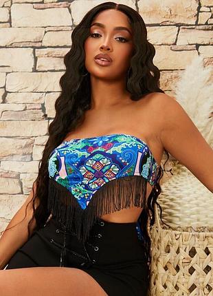 Топ с бахромой shein