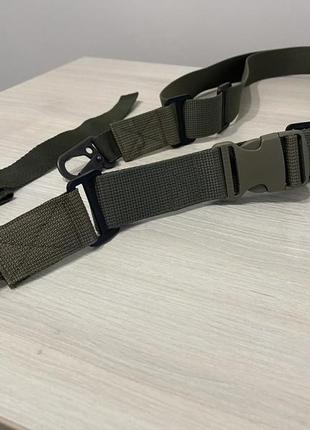 Тактический 3х трехточечный оружейный ремень для автомата ак, рпк олива ремень...