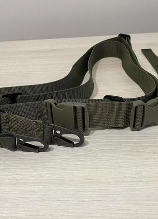 Тактический 3х трехточечный оружейный ремень для автомата ак, рпк олива ремень...
