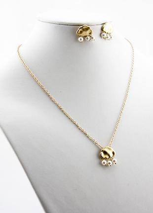 Набор украшений тучки с жемчугом