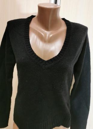 Джемпер чорний светр вовняний zara