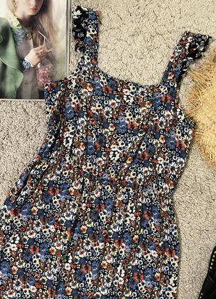 Ніжна сукня максі у квітковий принт №5264 фото