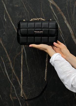 Сумка michael kors soho small quilted leather shoulder bag black